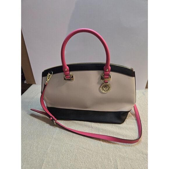 Anne Klein Cream, Pink and Black Double Strap Tote Purse NWOT - Picture 10 of 10